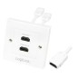 LogiLink HDMI Adapterwall socket2-portw LogiLink HDMI Adapterwall socket2-portw